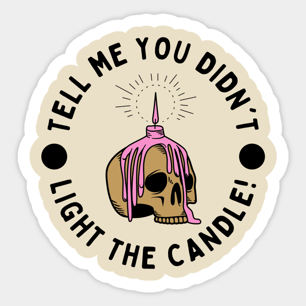 Black Candle Spooky Sticker by NostalgiaUltra